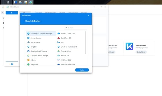 Abbildung 2: Mit Synology Cloud Sync können komplette Cloudspeicher mit dem NAS synchronisiert werden.
