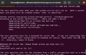 Abbildung 1: Installieren von Cloud Storage Server