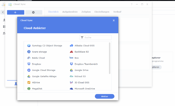 Abbildung 1: Cloudspeicher von der Cloud ins eigene NAS synchronisieren und sichern, mit optionaler Migration zu Nextcloud.