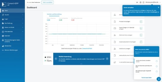Dashboard Comarch ERP X