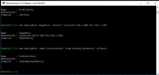 Eine weitere Deployment-Regel namens ContainerRule weist allen durch AutoDeploy zu betankenden Host einen Folder im AutoDeployedHosts zu.