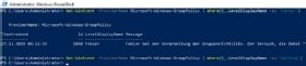Abbildung 3: Die Ereignisanzeige in der Powershell zeigt einen Fehler.