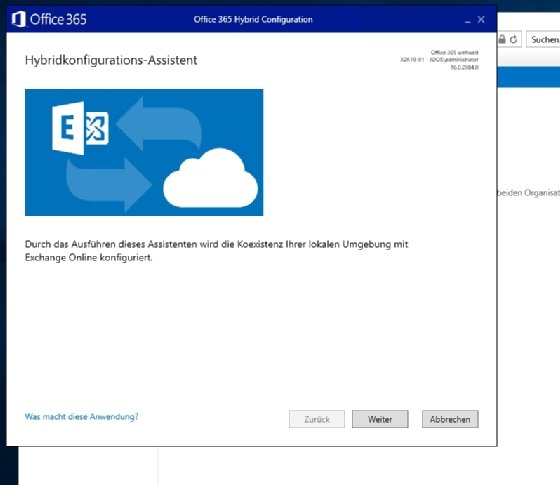 Abbildung 2: Starten des Microsoft Office 365 Hybrid Configuration Wizards.