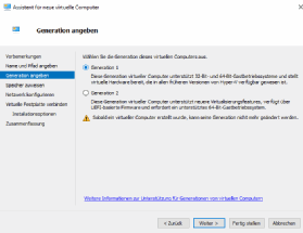 Generation 2-VMs bieten verschiedene Funktionen, über die Generation 1-VMs nicht verfügen.