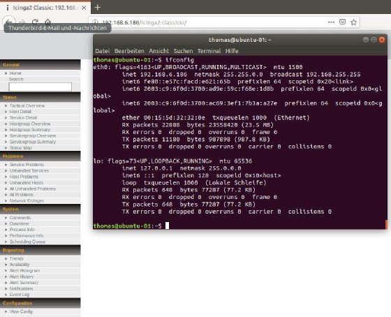 Abbildung 1: Icinga wird nach der Installation über eine Weboberfläche bedient. Die Installation erfolgt im Terminal