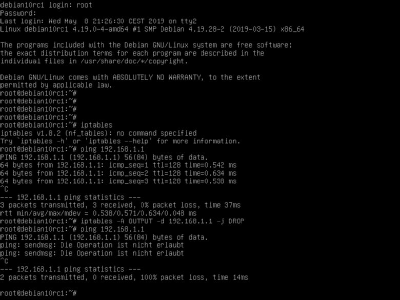 Автозапуск правил iptables debian