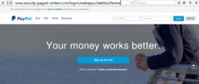 Abbildung 1: In der URL ist zwar der Name der vorgetäuschten Firma zu sehen und das Design sieht dem Original ähnlich, aber es ist ein gefälschter Internetauftritt.