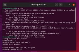 Abbildung 2: Lesen Sie im Linux-Terminal Informationen aus dem UEFI aus.