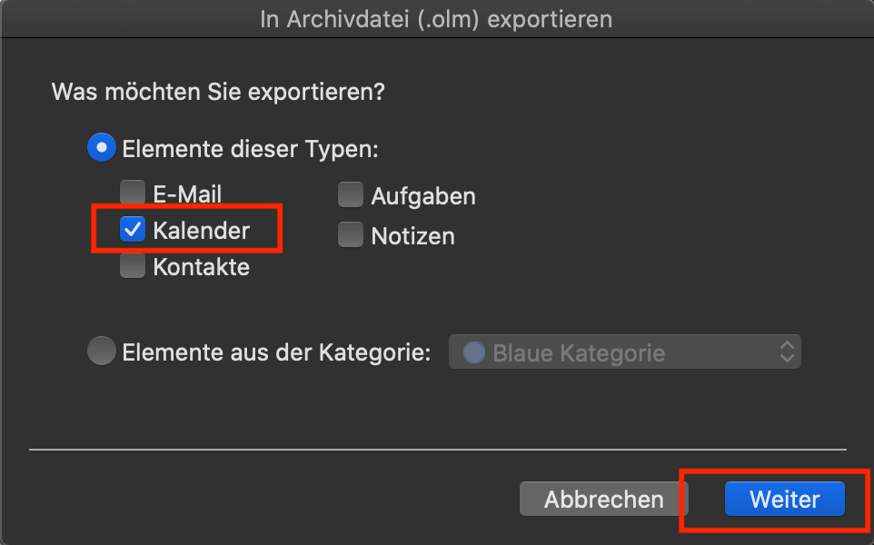 Kalender und andere Daten aus Microsoft Outlook exportieren  Computer 