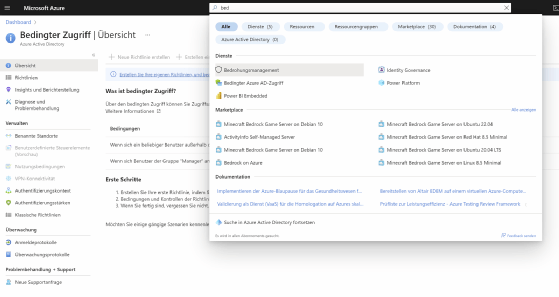 Abbildung 5: Konfiguration des bedingten Zugriffs in Microsoft 365.
