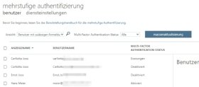 mehrstufige Authentifizierung für Azure AD