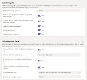 Abbildung 6: So stellt man die Sicherheits- und Datenschutzoptionen ein.