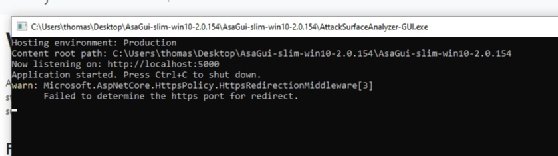 Abbildung 1: So kann die grafische Oberfläche des Microsoft Attack Surface Analyzer direkt gestartet werden.