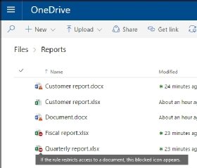 Abbildung 2: In Verbindung mit bestimmten Microsoft-365-Plänen beziehungsweise Abos lassen sich DLP-Richtlinien (Data Loss Prevention) auch auf OneDrive anwenden.