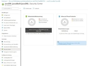 Abbildung 1: Beim ersten Aufrufen von Azure Security Center nach dem Erstellen einer Ressource, wird die Überprüfung der Sicherheit vorgeschlagen.