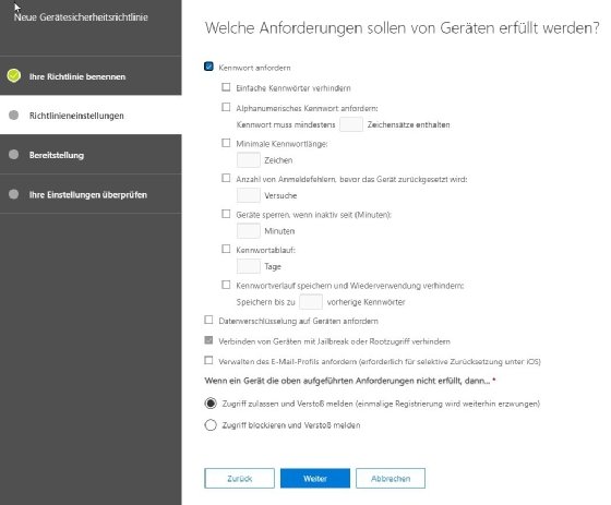 Abbildung 2: In Microsoft 365 kann mit Sicherheitsrichtlinien gearbeitet werden, um das Zero Trust-Modell umzusetzen.