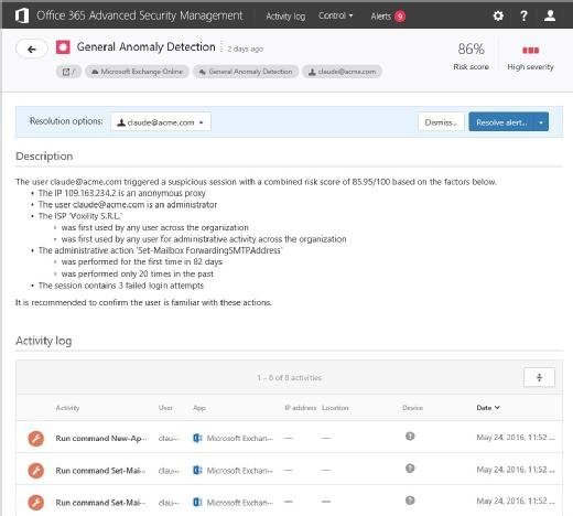 Office 365 Advanced Security Management