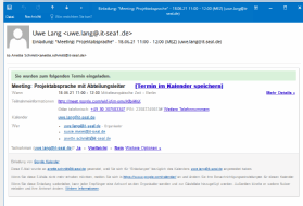Abbildung 1: Klassisches Beispiel für Autoritätshörigkeit und CEO Fraud. Wenn der vermeintliche Abteilungsleiter zum Meeting einlädt, lassen sich Mitarbeiter oft nicht lange bitten.