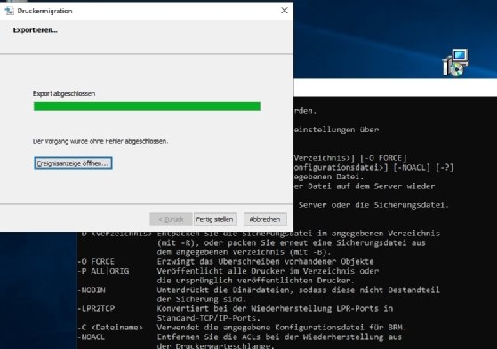 Windows-Druckserver mit nativen Tools migrieren und sichern