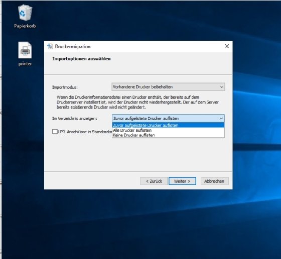 Windows-Druckserver mit nativen Tools migrieren und sichern