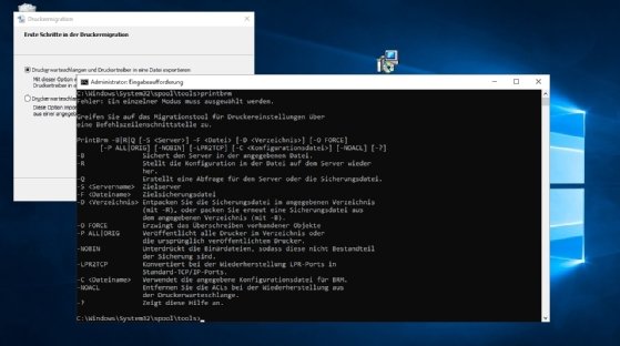 Windows-Druckserver mit nativen Tools migrieren und sichern