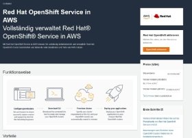 Abbildung 1: Sie können Red Hat OpenShift wie andere Dienste auch in der AWS Management Console aktivieren.