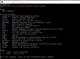 Abbildung 2: Nach dem Start können Sie Red Hat OpenShift Service on AWS mit der Befehlszeile verwalten.