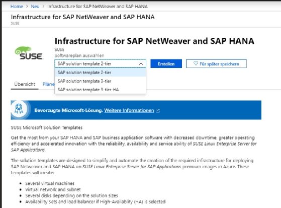 Abbildung 1: SAP HANA lässt sich in Microsoft Azure bereitstellen.