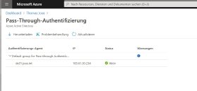 Abbildung 2: Den Agenten für die Verbindung der Kennwörter zwischen AD und Azure AD anzeigen.
