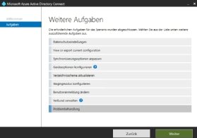 Abbildung 3: Nach der Einrichtung lässt sich Azure AD Connect weiter anpassen.