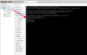 Abbildung 1: Anzeigen der IP-Adresse für einen Container in Proxmox.