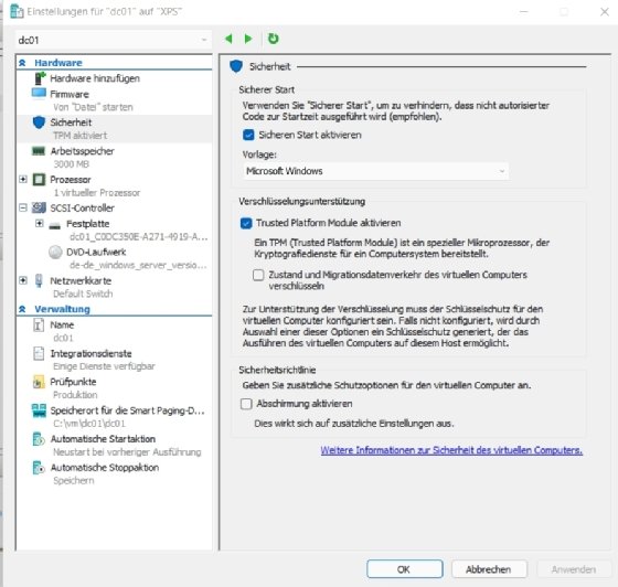 Secured-Core-Server und virtuelle TPM