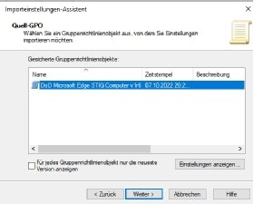 Microsoft Edge mit einer Richtlinie absichern.