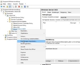Abbildung 2: Durch das Importieren der Einstellungen in neue Gruppenrichtlinien, lassen sich die Microsoft-Empfehlungen leicht umsetzen.