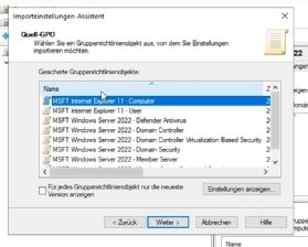 Abbildung 3: Im Archiv des Security Compliance Toolkits sind verschiedene Gruppenrichtlinien enthalten.