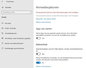 Abbildung 2: Mit Windows 10 Version 20H1 gehen auch neue Anmeldeoptionen einher.