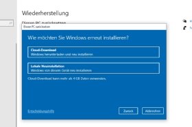 Abbildung 1: Mit Windows 10 20H1 lassen sich die Installationsdateien nun aus der Cloud herunterladen.
