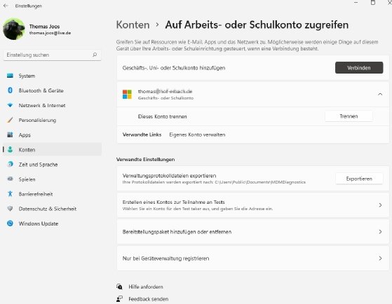 Abbildung 4: Binden Sie Windows 11 an Azure AD an.