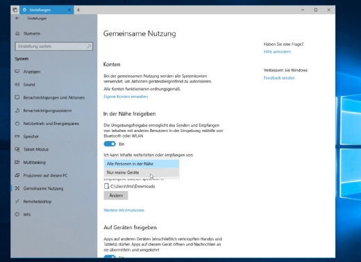 Wer die aktuelle Version 1803 von Windows 10 einsetzt, kann in den Windows-Einstellungen unter