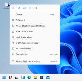 Abbildung 3: Das Kontextmenü im Explorer erscheint in Windows 11 in neuem Design.