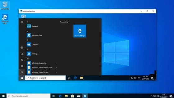 Anwenderseitig verhält sich die Windows Sandbox mehr oder minder wie eine virtuelle Maschine.
