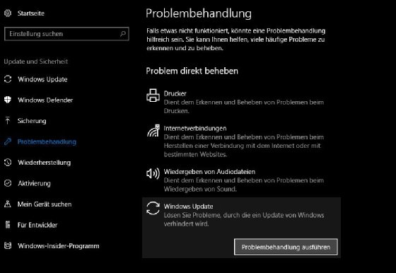 Die integrierte Problembehandlung für Windows Update kann dabei helfen, die eigene Update-Datenbank wieder auf Vordermann zu bringen.