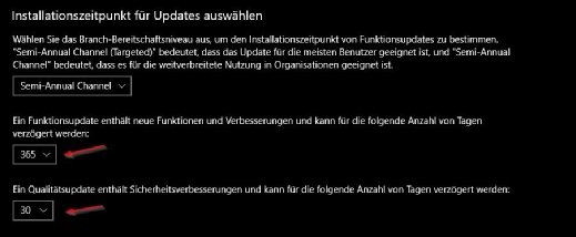 Windows 10 Update-Verzögerung