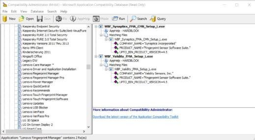 Der Compatibility Administrator bringt für zahlreiche Anwendungen bereits fertige Shims mit.