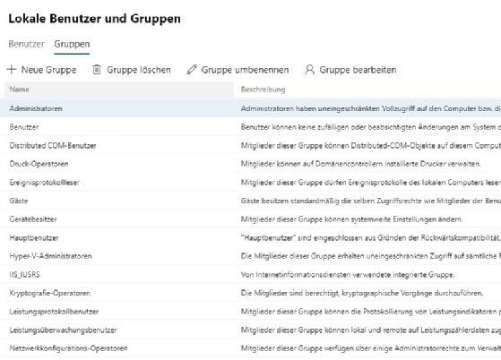 Abbildung 4: Über das Windows Admin Center lassen sich zwar Benutzer des Servers verwalten, Active Directory wird jedoch noch nicht unterstützt