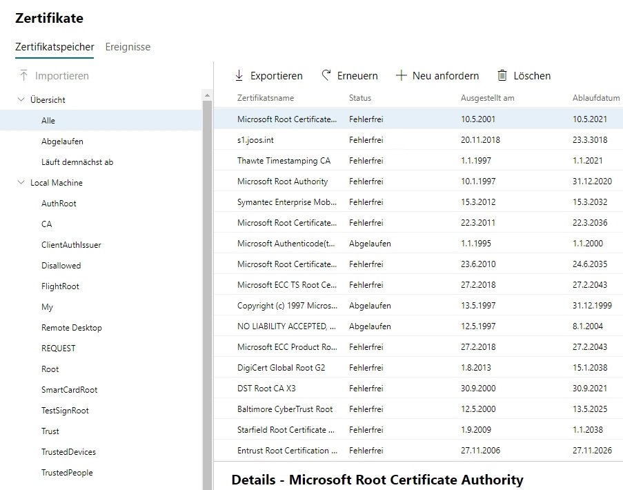 Windows Server 2016/2019 Security per Windows Admin Center Computer