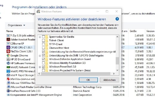 Windows Defender Application Guard schützt Microsoft Edge vor Malware aus dem Internet. Es gilt zunächst die optionalen Features zu installieren.