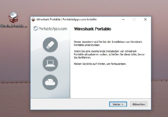 Abbildung 2: WireShark lässt sich unter Windows auch portabel betreiben