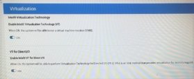 Abbildung 1: Schalten Sie im UEFI die Virtualisierungsfunktionen ein, damit das Linux-Subsystem funktioniert.