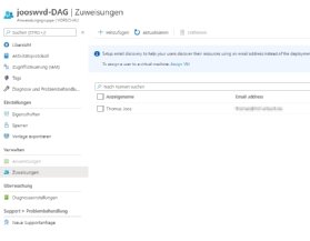Abbildung 3: In Azure Active Directory registrierte Benutzer lassen sich in einer Liste auswählen und Anwendungsgruppen zuweisen.